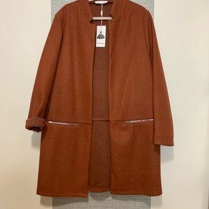 Angashion Women’s Long Sleeve Stand Collar Cardigan Open Front Large P2P 22.5”